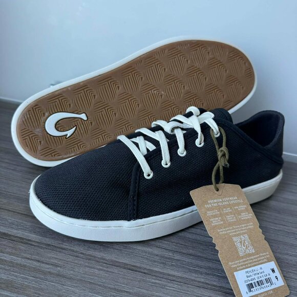 Olukai Pehuea li Mesh Sneakers Women's Size 9 $100 in Black - Picture 2 of 9